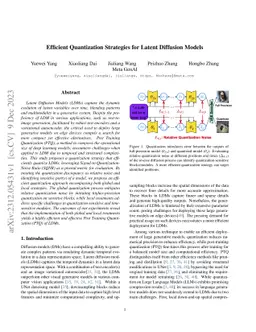 Efficient Quantization Strategies for Latent Diffusion Models