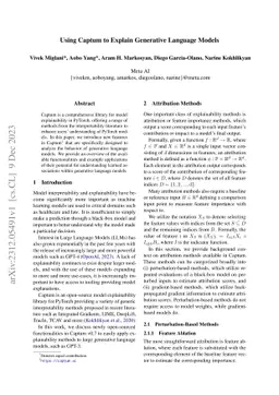 Using Captum to Explain Generative Language Models