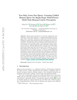 You Only Learn One Query: Learning Unified Human Query for Single-Stage
  Multi-Person Multi-Task Human-Centric Perception
