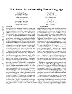 KEN: Kernel Extensions using Natural Language