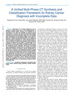 A Unified Multi-Phase CT Synthesis and Classification Framework for
  Kidney Cancer Diagnosis with Incomplete Data
