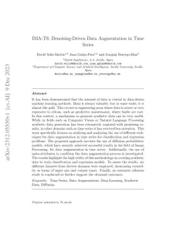 D3A-TS: Denoising-Driven Data Augmentation in Time Series