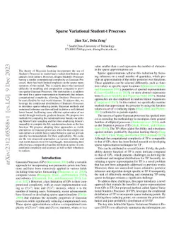 Sparse Variational Student-t Processes
