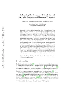 Enhancing the Accuracy of Predictors of Activity Sequences of Business
  Processes