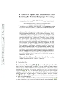 A Review of Hybrid and Ensemble in Deep Learning for Natural Language
  Processing