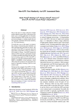 Sim-GPT: Text Similarity via GPT Annotated Data