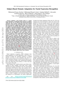 Subject-Based Domain Adaptation for Facial Expression Recognition
