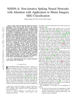 NiSNN-A: Non-iterative Spiking Neural Networks with Attention with Application to Motor Imagery EEG Classification