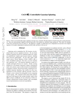 CoGS: Controllable Gaussian Splatting