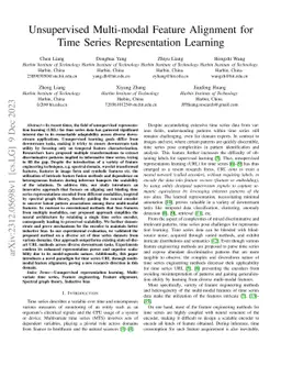 Unsupervised Multi-modal Feature Alignment for Time Series Representation Learning