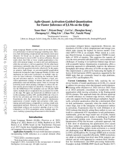 Agile-Quant: Activation-Guided Quantization for Faster Inference of LLMs on the Edge