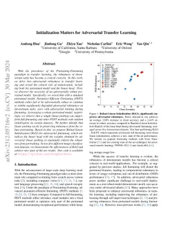Initialization Matters for Adversarial Transfer Learning
