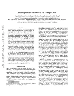Building Variable-sized Models via Learngene Pool