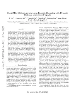 FedASMU: Efficient Asynchronous Federated Learning with Dynamic
  Staleness-aware Model Update