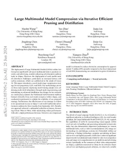 Large Multimodal Model Compression via Efficient Pruning and
  Distillation at AntGroup