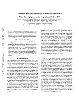 Statistical Spatially Inhomogeneous Diffusion Inference