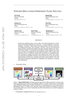 Toward Open-ended Embodied Tasks Solving
