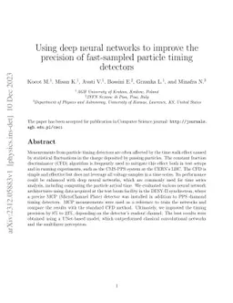 Using deep neural networks to improve the precision of fast-sampled
  particle timing detectors