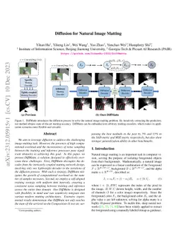 Diffusion for Natural Image Matting