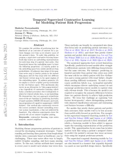 Temporal Supervised Contrastive Learning for Modeling Patient Risk
  Progression