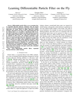 Learning Differentiable Particle Filter on the Fly