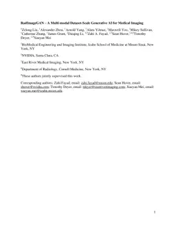 RadImageGAN -- A Multi-modal Dataset-Scale Generative AI for Medical
  Imaging