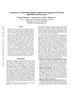 ConSequence: Synthesizing Logically Constrained Sequences for Electronic
  Health Record Generation