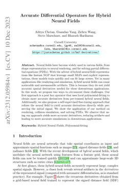 Accurate Differential Operators for Hybrid Neural Fields