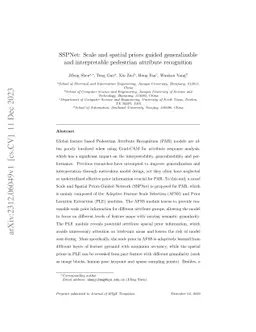 SSPNet: Scale and Spatial Priors Guided Generalizable and Interpretable
  Pedestrian Attribute Recognition