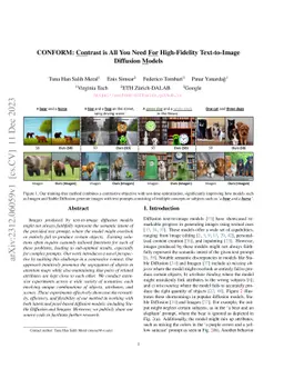 CONFORM: Contrast is All You Need For High-Fidelity Text-to-Image
  Diffusion Models