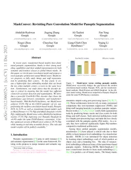 MaskConver: Revisiting Pure Convolution Model for Panoptic Segmentation