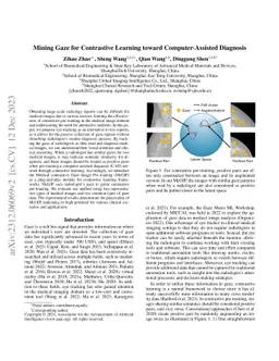 Mining Gaze for Contrastive Learning toward Computer-Assisted Diagnosis