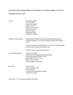 Generative Large Language Models Are All-purpose Text Analytics Engines:
  Text-to-text Learning Is All Your Need