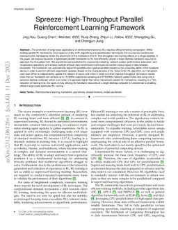Spreeze: High-Throughput Parallel Reinforcement Learning Framework