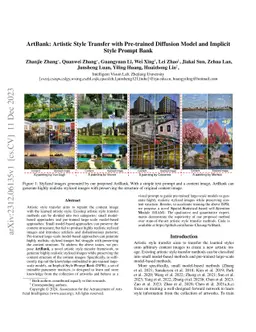 ArtBank: Artistic Style Transfer with Pre-trained Diffusion Model and
  Implicit Style Prompt Bank