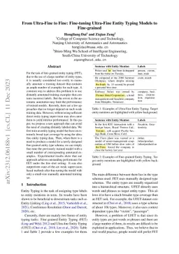 From Ultra-Fine to Fine: Fine-tuning Ultra-Fine Entity Typing Models to
  Fine-grained