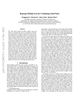 Regroup Median Loss for Combating Label Noise