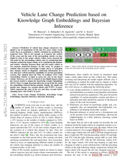 Vehicle Lane Change Prediction based on Knowledge Graph Embeddings and
  Bayesian Inference