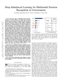 Deep Imbalanced Learning for Multimodal Emotion Recognition in
  Conversations