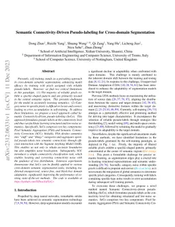 Semantic Connectivity-Driven Pseudo-labeling for Cross-domain
  Segmentation