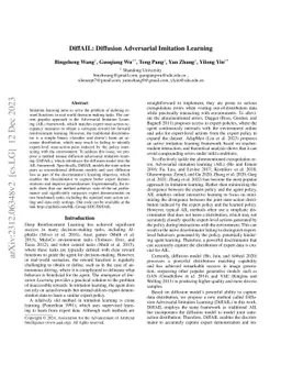 DiffAIL: Diffusion Adversarial Imitation Learning