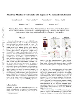 ManiPose: Manifold-Constrained Multi-Hypothesis 3D Human Pose Estimation