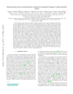 Measurement-driven neural-network training for integrated magnetic
  tunnel junction arrays