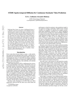 STDiff: Spatio-temporal Diffusion for Continuous Stochastic Video
  Prediction