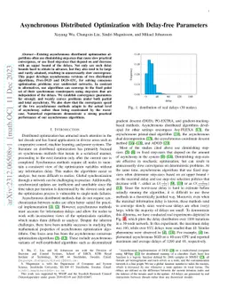 Asynchronous Distributed Optimization with Delay-free Parameters