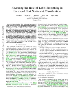 Revisiting the Role of Label Smoothing in Enhanced Text Sentiment
  Classification