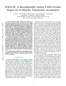 RACE-IT: A Reconfigurable Analog Computing Engine for In-Memory Transformer Acceleration