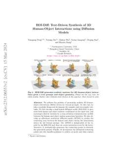 HOI-Diff: Text-Driven Synthesis of 3D Human-Object Interactions using Diffusion Models