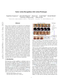 Early Action Recognition with Action Prototypes