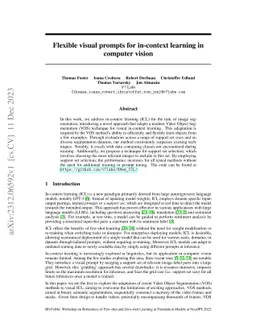 Flexible visual prompts for in-context learning in computer vision